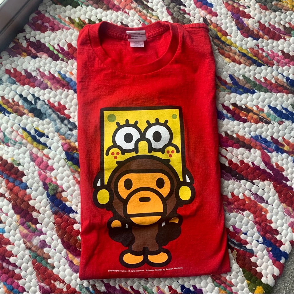 BAPE x Spongebob Tshirt, Red